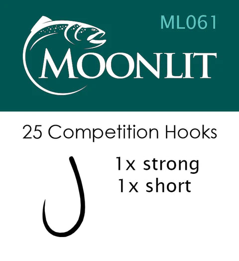 Moonlit ML062 Competition Barbless Hook (25 Hooks)