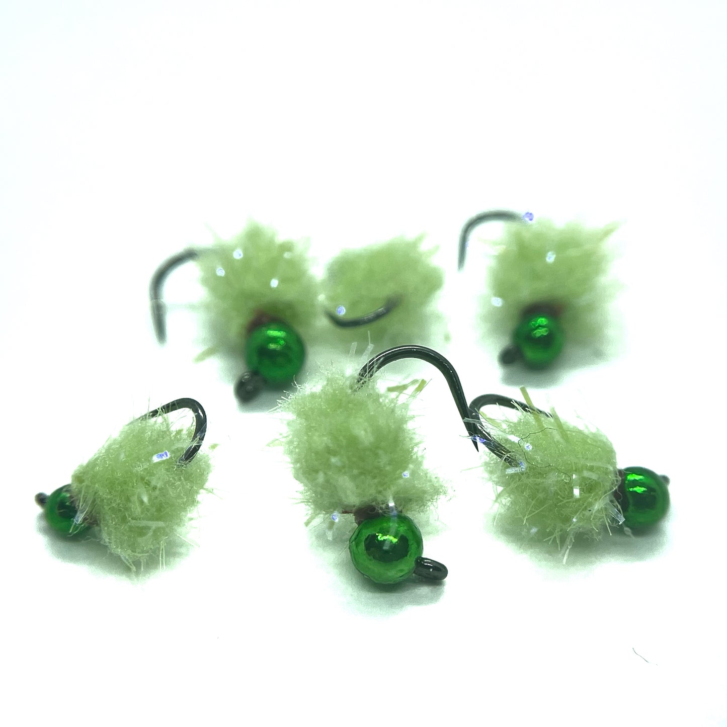 Lightning Drop - NOT's EggStatic Eggs - Lemon Lime / Metallic Green bead