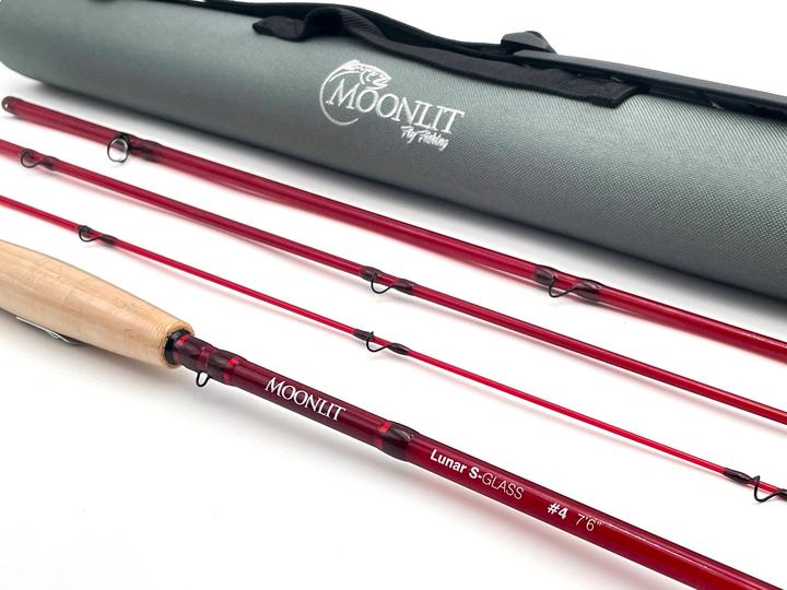 4wt Moonlit Lunar S-GLASS Fiberglass Fly Rod w/case (new model)