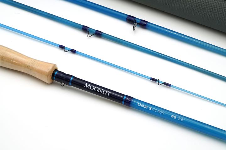 8wt Moonlit Lunar S-GLASS Fiberglass Fly Rod w/case (new model)