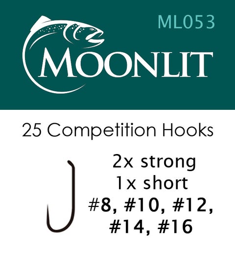 Moonlit ML053 Competition Barbless Hook (25 pack)