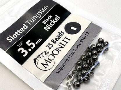 Slotted Tungsten Beads - 25 packs