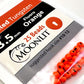 Slotted Tungsten Beads - 25 packs