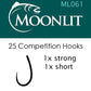 Moonlit ML061 Competition Barbless Hook (25 Hooks)