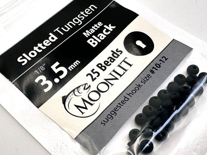 Slotted Tungsten Beads - 25 packs