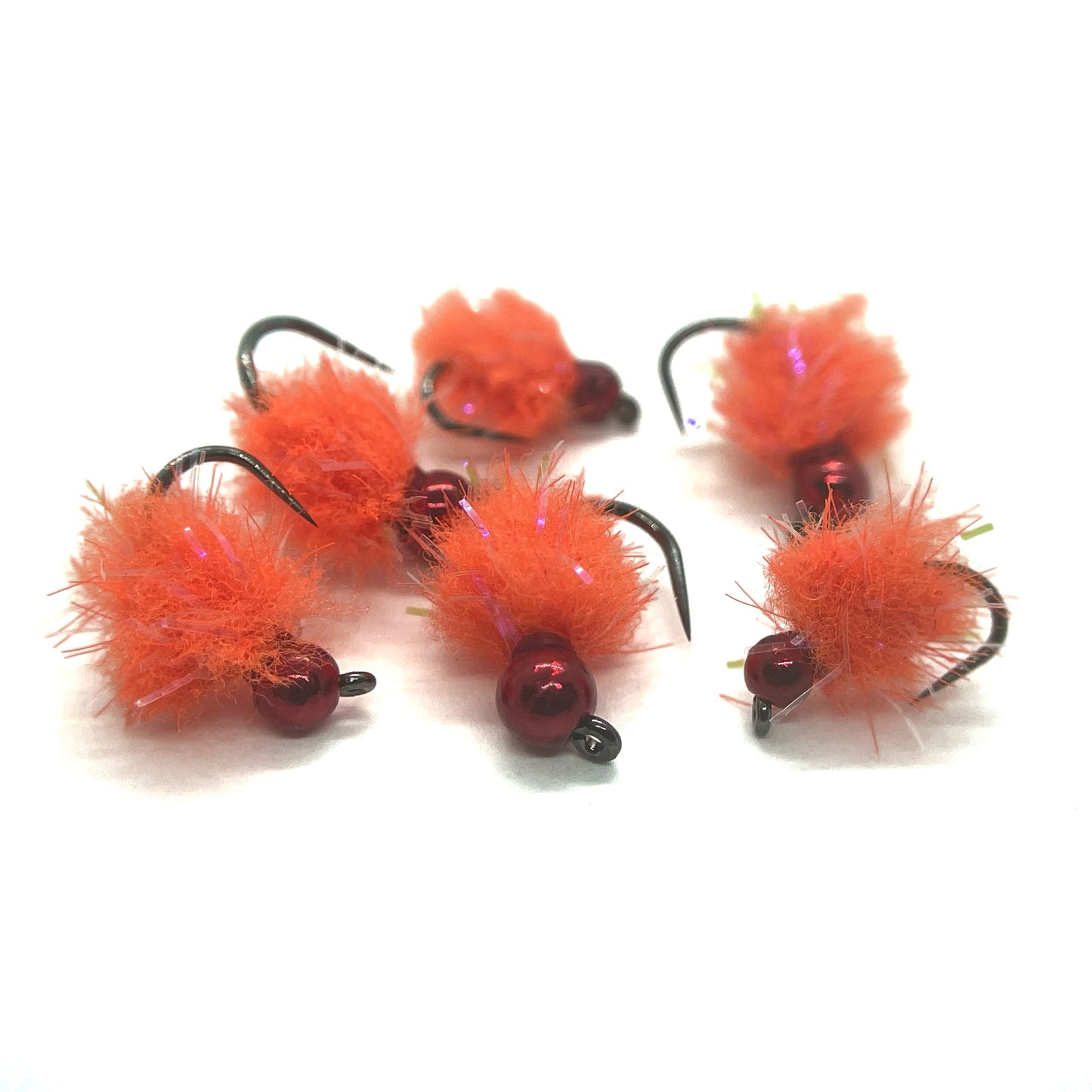 Lightning Drop - NOT's EggStatic Eggs - Fl. Red Hot / Metallic Red bead